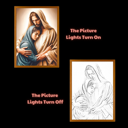 Jesus Christ and Virgin Mary - LED Light Up Painting Frame PIC1047